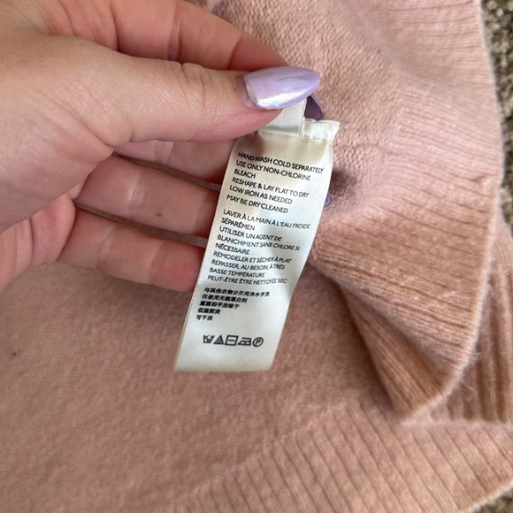 Free People Afterglow Mock Neck Sweater Dress Light Pink - Picture 6 of 9